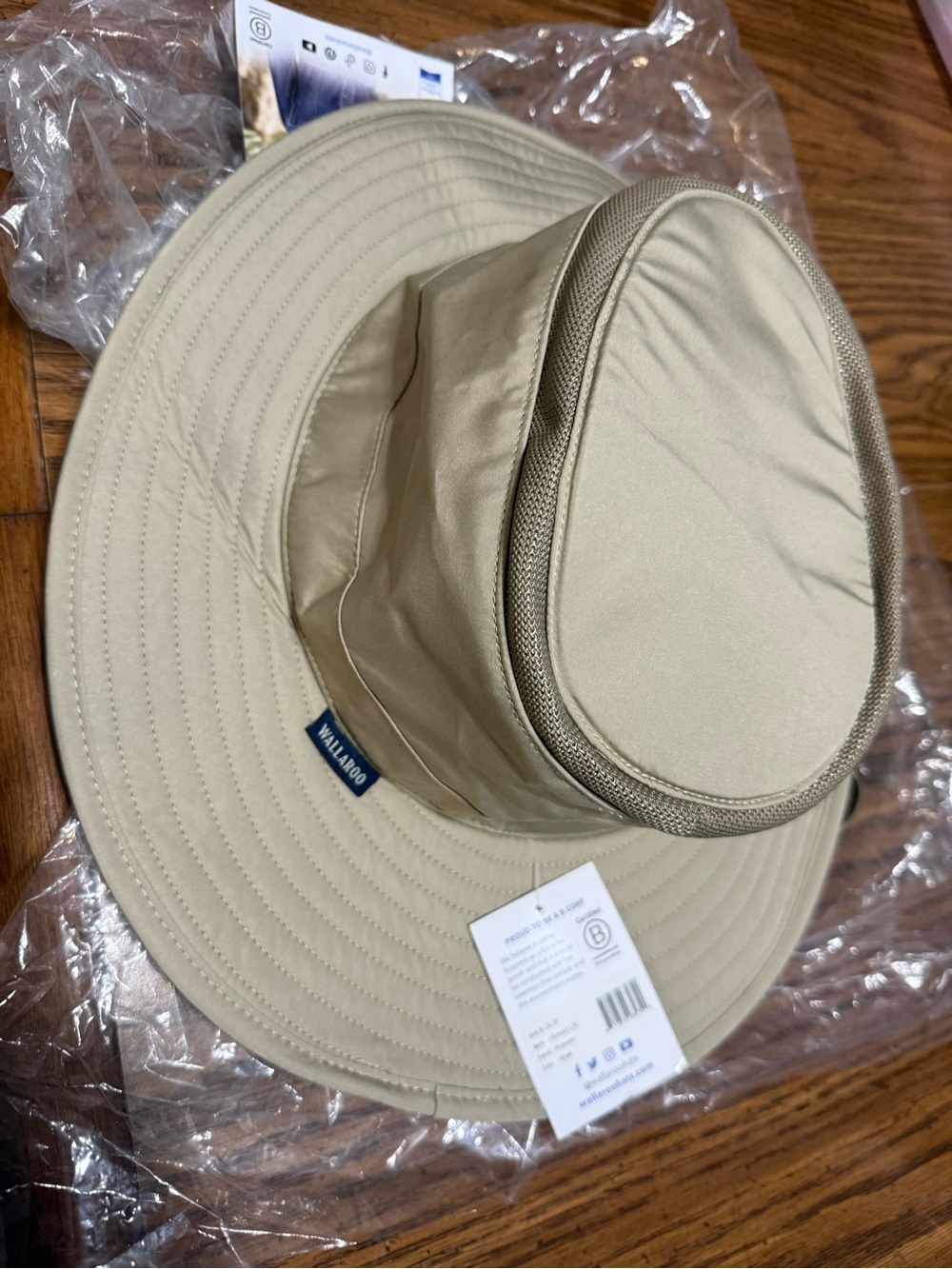 Wallaroo Men's Sun Hat in Tan - Lightweight Wide-Brim Outdoor Hat